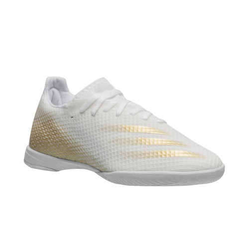 Chuteira Futsal Adidas X Ghosted.3 In Branco e Dourado - 49751