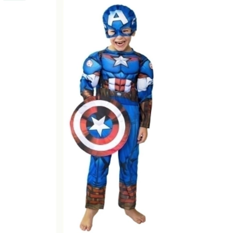 Disfraz Musculoso Niño Capitan America T1 X 1