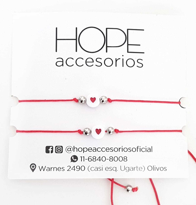 Pack pulseras para compartir corazón - Hope Accesorios