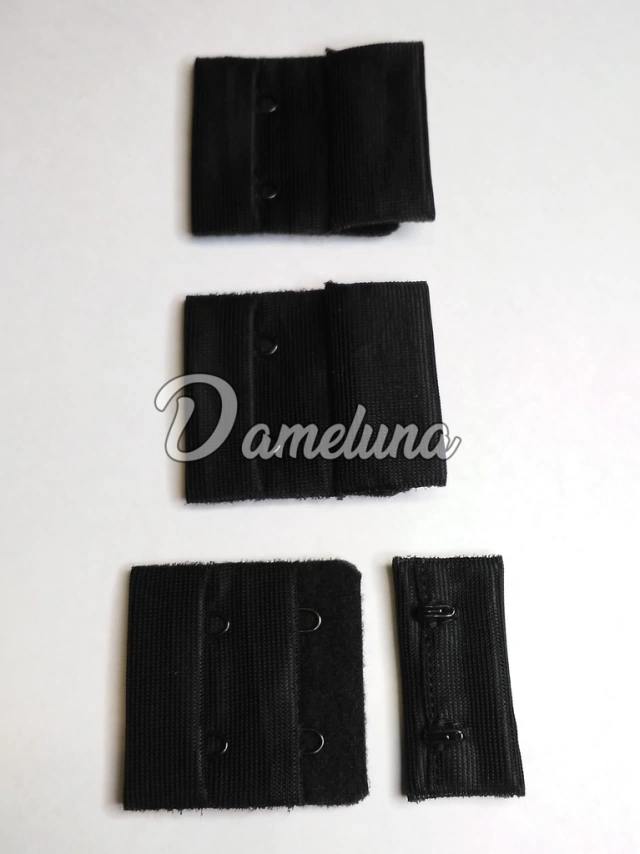 proteccion Cortar Intacto Broches de tela 4cm negro x 10 pares - dameluna