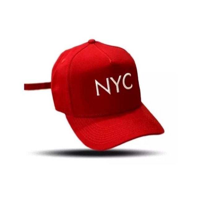BONÉ NYC NEW YORK VERMELHO E BRANCO - UIA SHOP