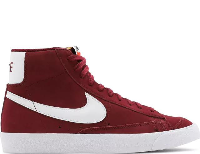 red suede nike blazer