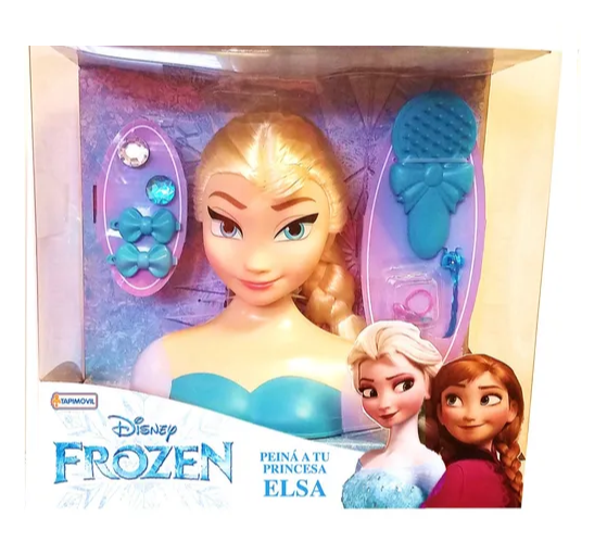 Frozen Muñeca Para Peinar Peluqueria Princesa Cabeza Juguete