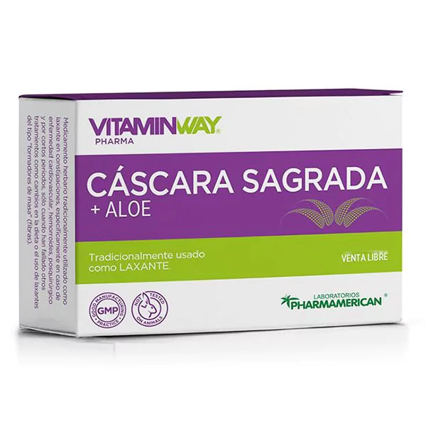 Cáscara Sagrada + Aloe - 60 Cápsulas Vitamin Way