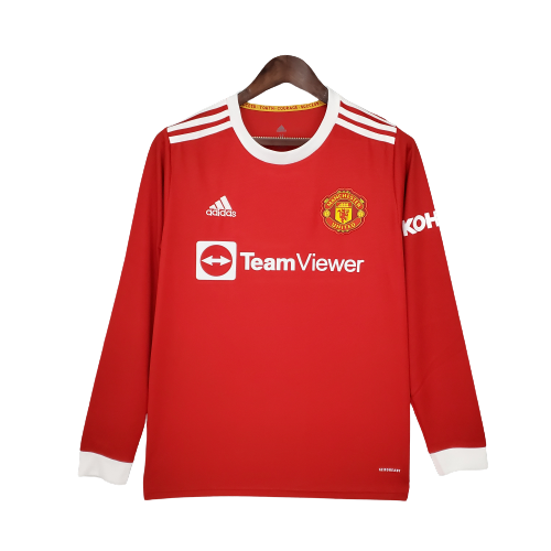 Camisa Manga Longa Manchester United/Casa - 21/22 - Masculina