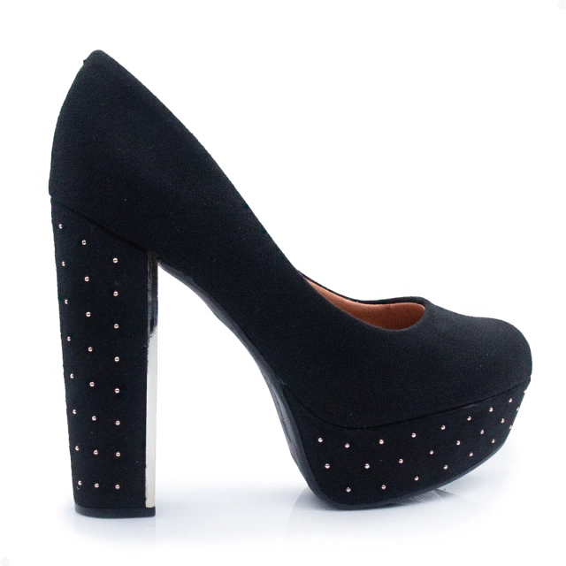 Zapato Vizzano Mujer Gema Gamuza Negro Moda - Kandil
