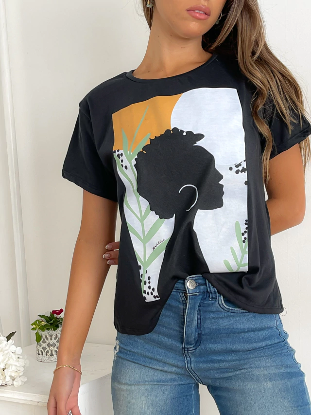 Remera algodón Mujer afro - Comprar en BENKA