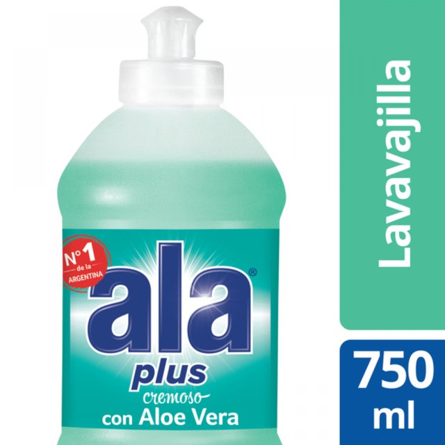 Detergente Lavavajillas Ala Aloe Vera x 750ml
