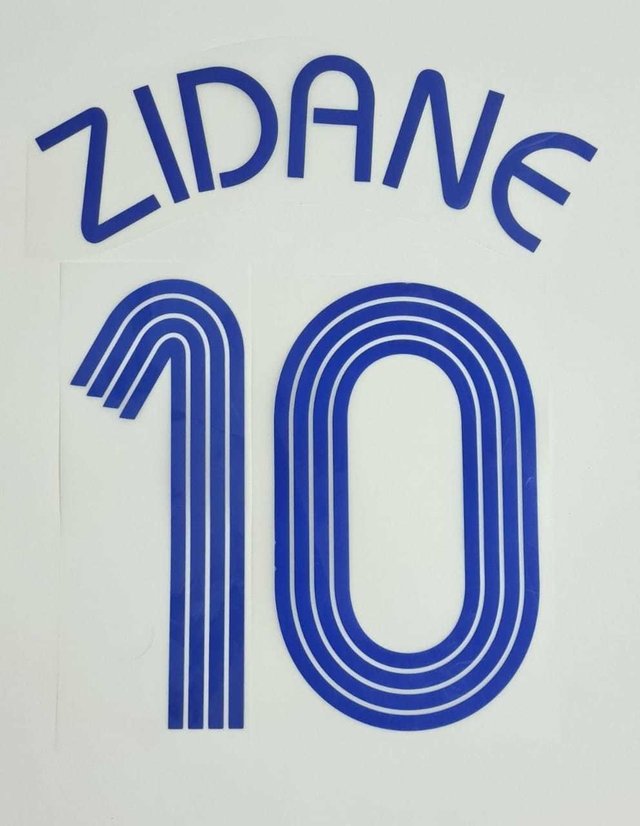 Kit Personalização Camisa França 2006 Nome Número Zidane 10