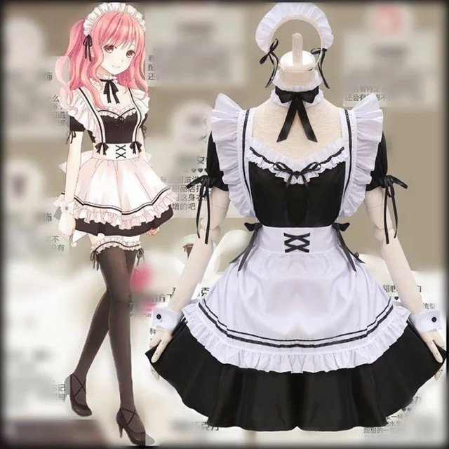 uniforme de maid manga curta - Comprar em Luneko