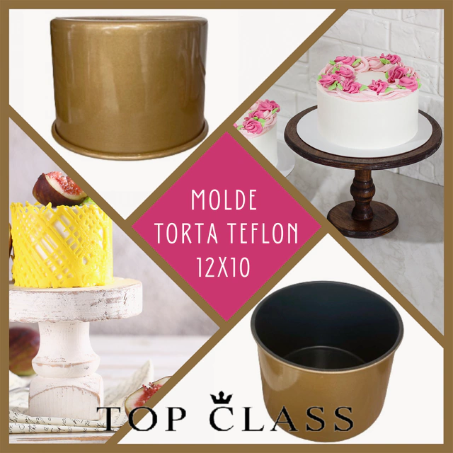 MOLDE TORTA TEFLON 12x10cm TOP CLASS - TOP CLASS