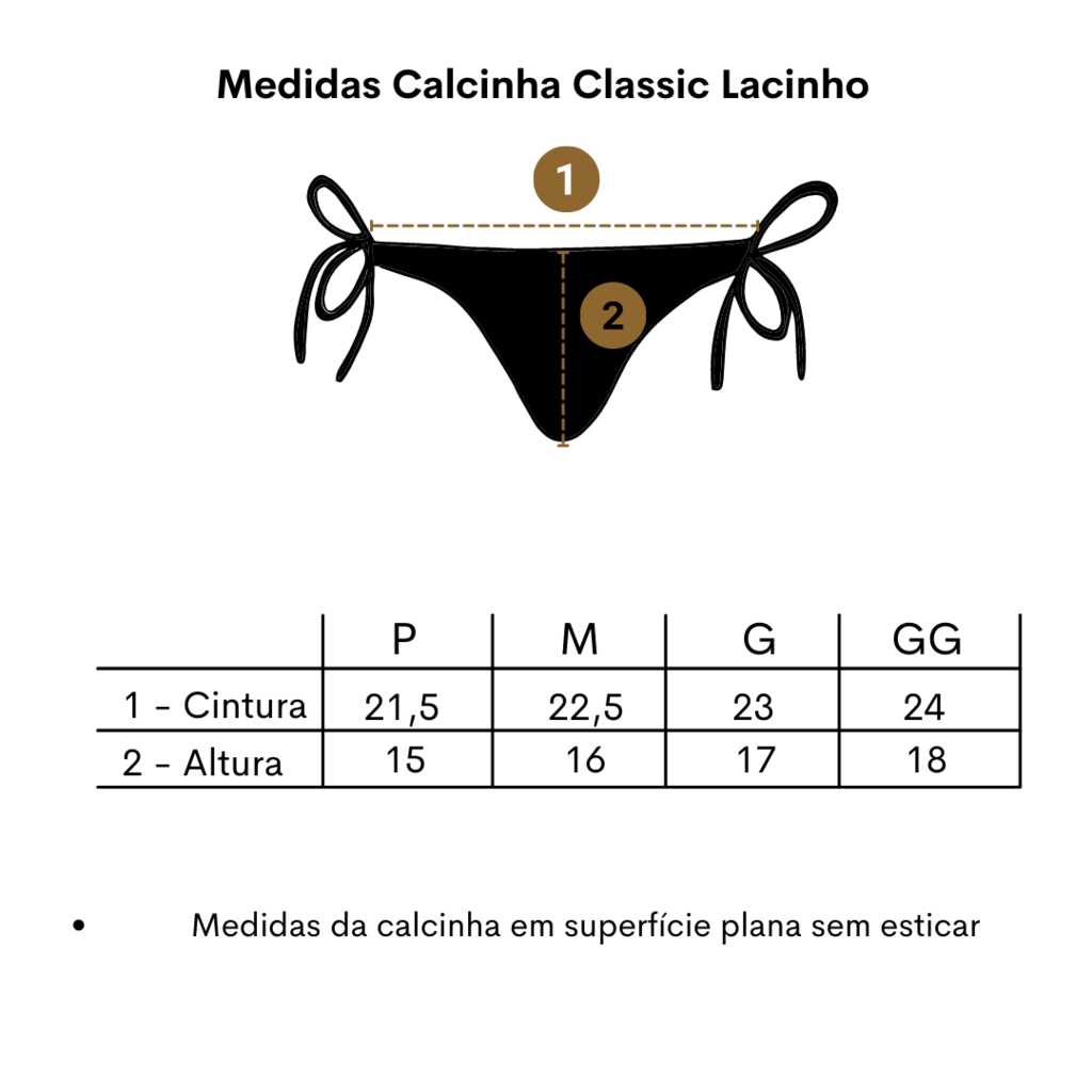 Calcinha Classic Lacinho Telha Coconut Made