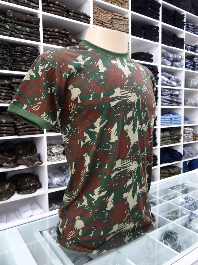 Camisa de Malha Camuflada Malwee Exército Brasileiro