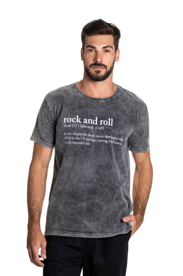 Camiseta Masculina Estonada Rock n'Roll - Useliverpool