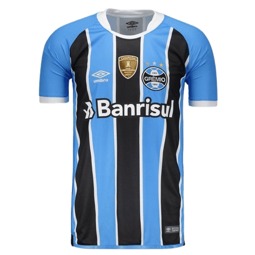 Camisa Grêmio I Retro 2017 Com Patch Campeão Libertadores