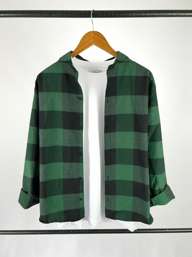 Camisa Leñadora Verde/Negra (sin capucha)