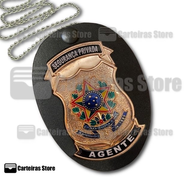 Distintivo Comprido Segurança Privada Agente (República comprido/Detalhe  preto)