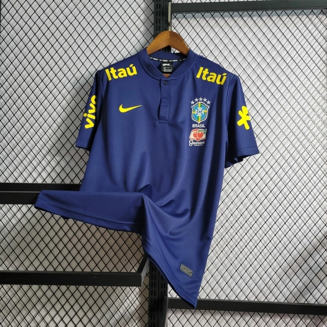 Camisa Brasil Comissão Técnica Azul Escuro