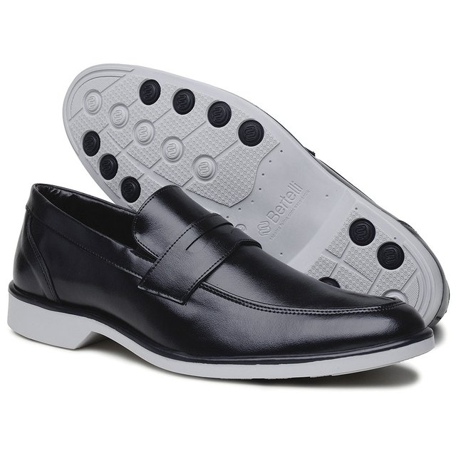Sapato Social Masculino Loafer Solado Branco