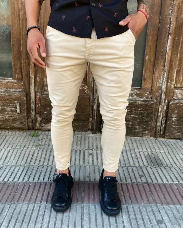pantalon corte chino beige - Comprar en Tiempo Extra