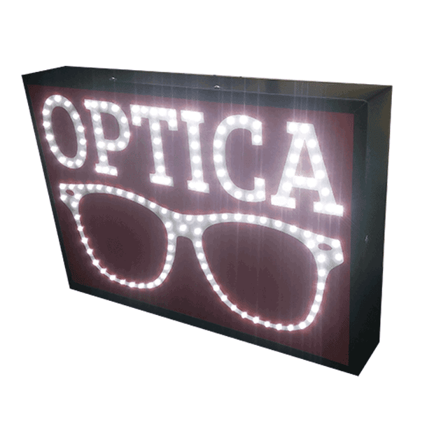 Cartel Led Optica 60x40cm Doble Faz para Exterior