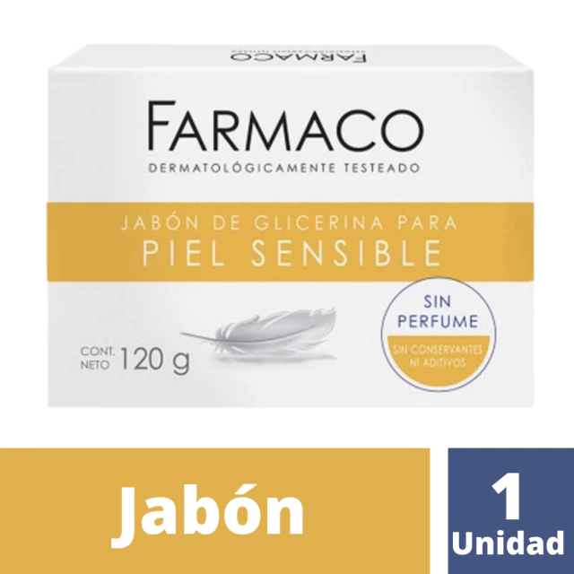 FARMACO JABON DE GLICERINA PARA PIEL SENSIBLE 120G