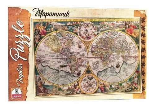 Puzzle Mapamundi Antiguo 1000 Piezas - Implas