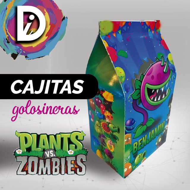 Milkbox Cajitas Golosineras Personalizadas Plantas Vs Zombie