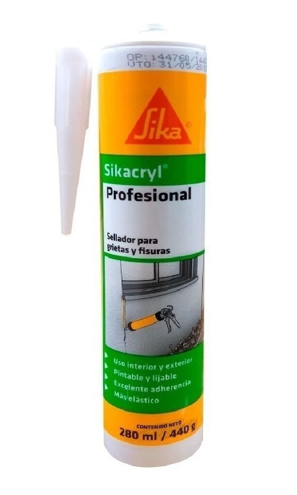 Sellador Sikacryl Profesional Grietas Acrilico Sika X 280ml