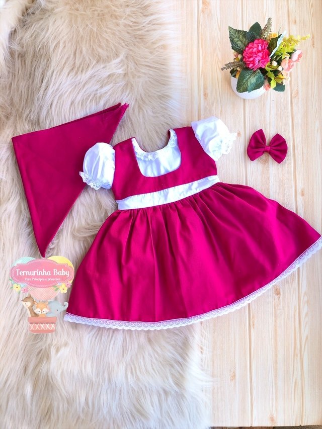 Vestido Festa Masha Pink - Comprar em Ternurinha Baby