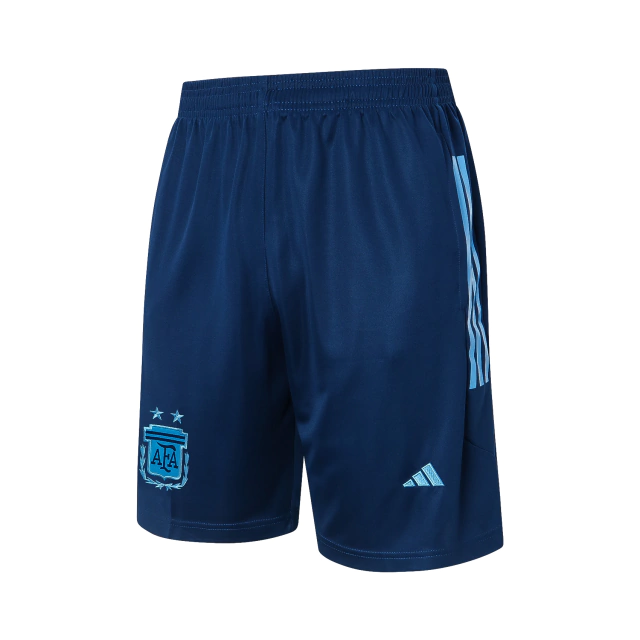 Short Treino Argentina 2022/2023 Azul Adidas Masculino Com Bolso