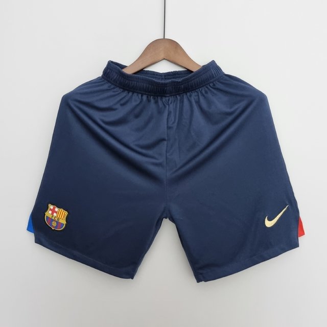 Calção Barcelona I 2022/2023 Azul Escuro Nike Masculino