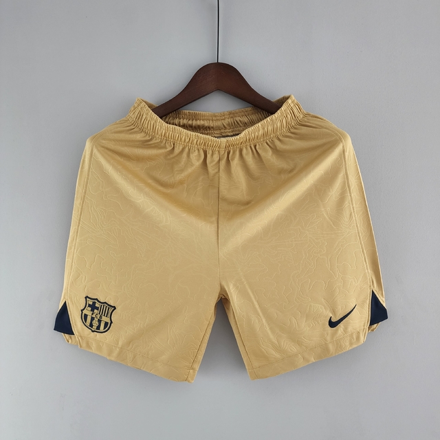 Calção Barcelona II 2022/2023 Dourado Nike Masculino