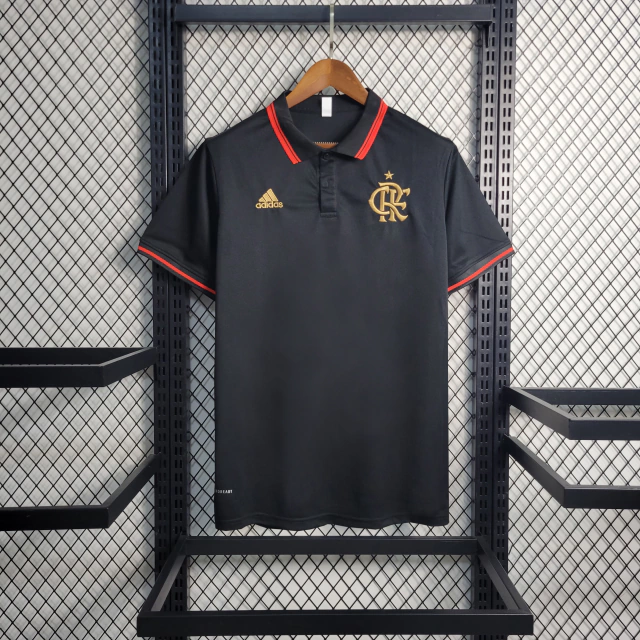 Camisa Polo Flamengo 2022/2023 Preta Adidas Masculina