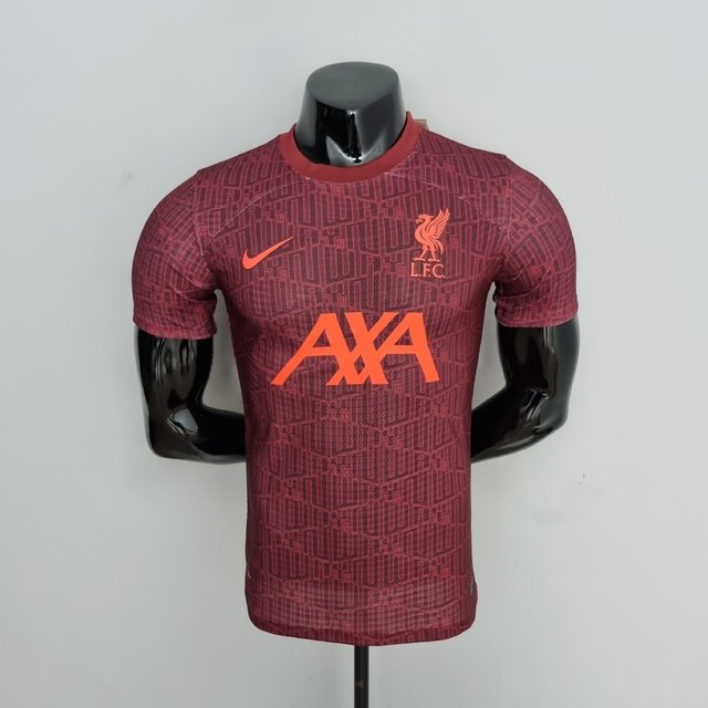 Camisa Treino Liverpool 2022/2023 Bordô Jogador Nike Masculina