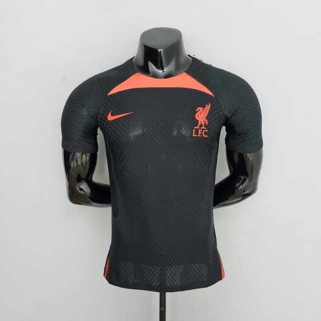 Camisa Treino Liverpool 2022/2023 Preta Jogador Nike Masculina
