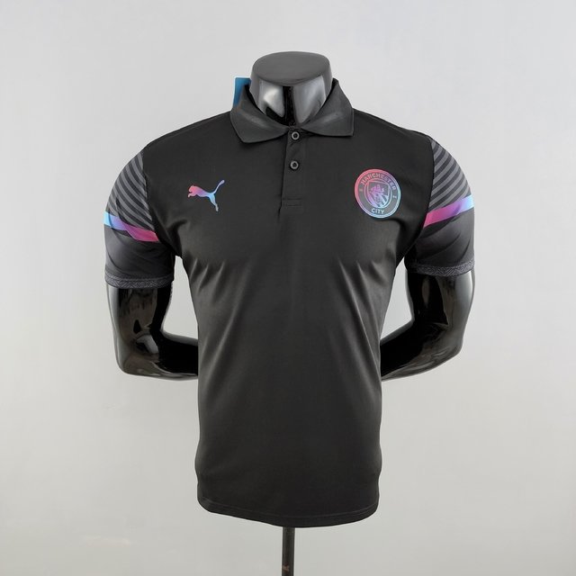 Camisa Polo Manchester City 2022/2023 Preta Puma Masculina