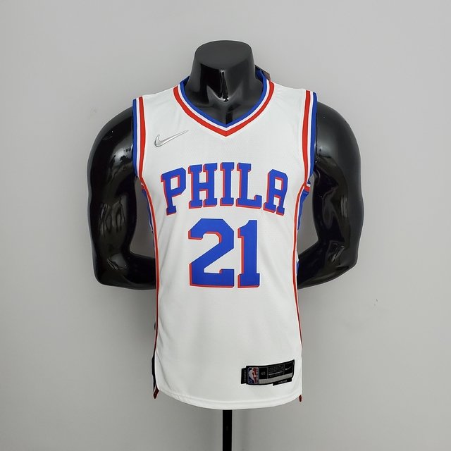 Camisa NBA Regata Philadelphia 76ers 2022 Branca Nike Jogador