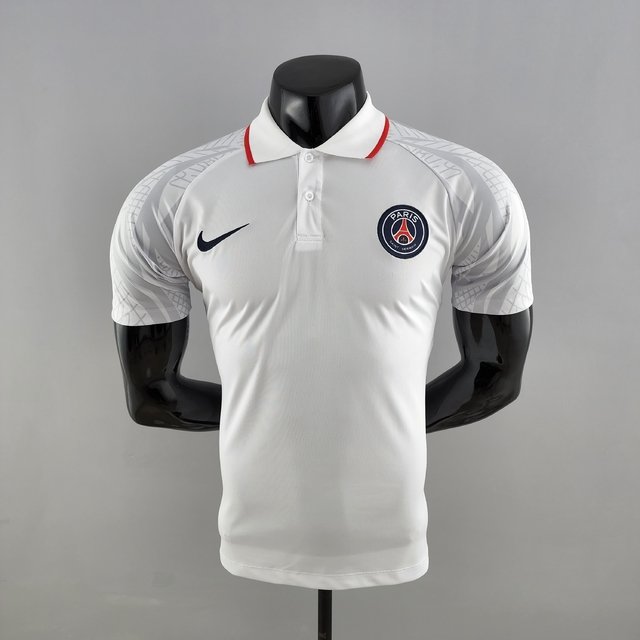 Camisa Polo Paris Saint Germain 2022/2023 Branco Nike Masculina