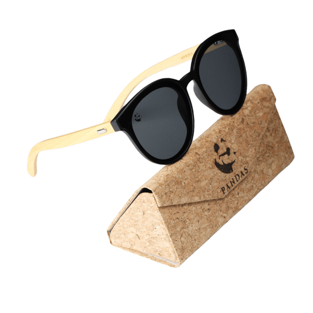 Lentes Gafas de Sol Grandes para Mujer Oscuros Negros de Bambú UV400