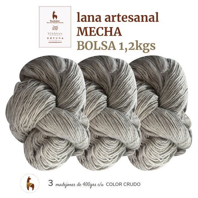 LANA ARTESANAL MECHA (1,2KGS) - Texandes. lanas