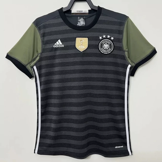 Camisa Alemanha II 2016 Retrô - Preto+Verde
