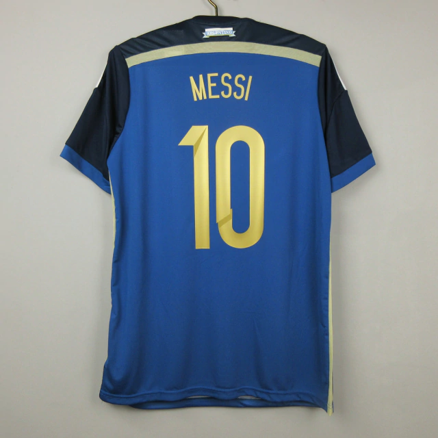 Camisa Argentina II 2014 Torcedor (Messi #10) - Azul