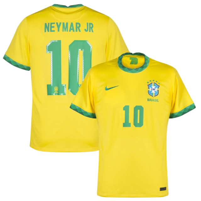 Camisa Brasil I 2020/21 Torcedor (Neymar Jr #10) - Amarelo
