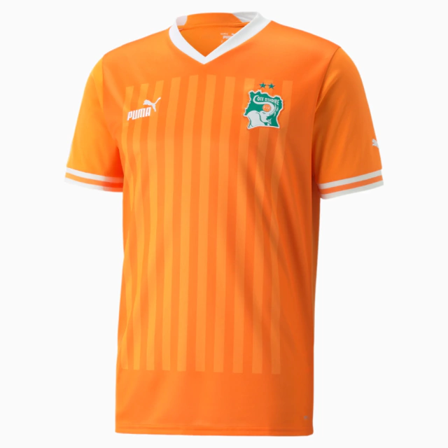 Camisa Costa do Marfim I 2022 Torcedor - Laranja