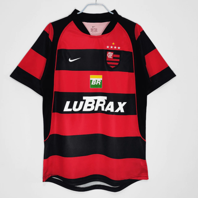 Camisa Flamengo I 2001/02 Retrô - Vermelho+Preto