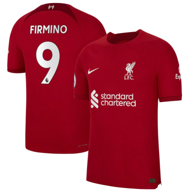 Camisa Liverpool I 2022/23 Jogador (Firmino #9) - Vermelho