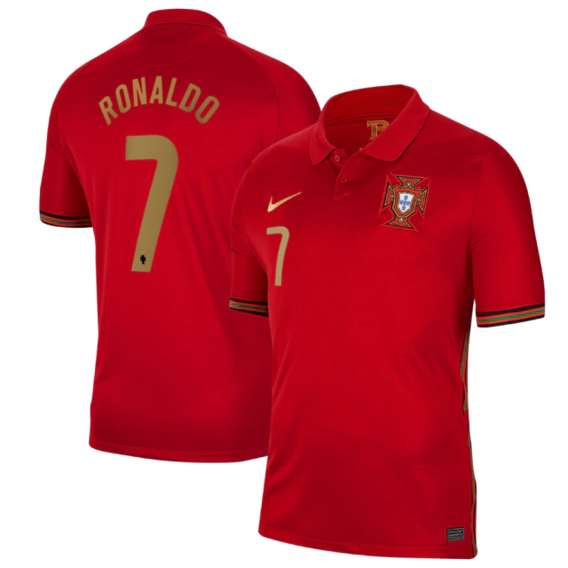 Camisa Portugal I 2020/21 Torcedor (Ronaldo #7) - Vermelho