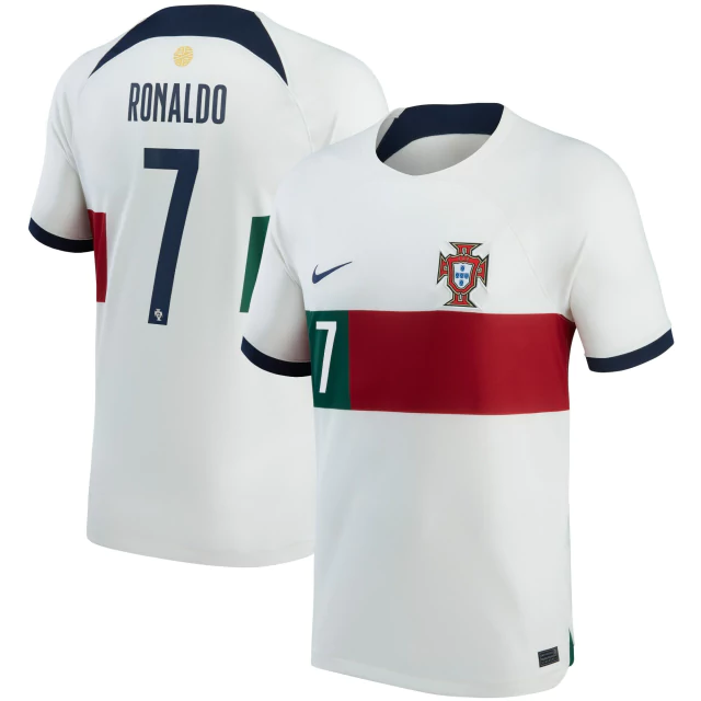 Camisa Portugal II 2022 Torcedor (Ronaldo #7) - Branco