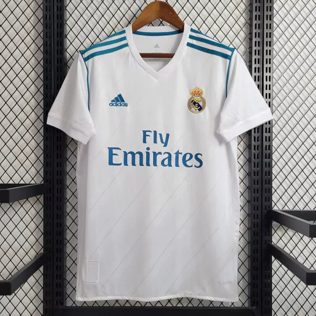 Camisa Real Madrid I 2017/18 Retrô - Branco